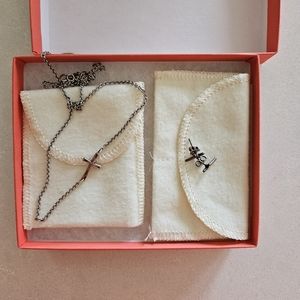 James Avery Cross Necklace and Earring Set